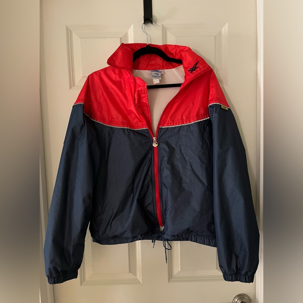 Men’s Vintage ASICS Tiger Windbreaker Jacket w/Gore-Tex Full Zip Red/Blue S